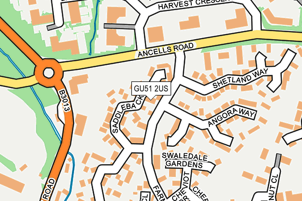GU51 2US map - OS OpenMap – Local (Ordnance Survey)