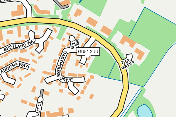 GU51 2UU map - OS OpenMap – Local (Ordnance Survey)