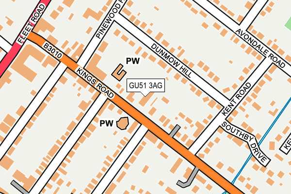 GU51 3AG map - OS OpenMap – Local (Ordnance Survey)