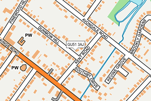 GU51 3AJ map - OS OpenMap – Local (Ordnance Survey)