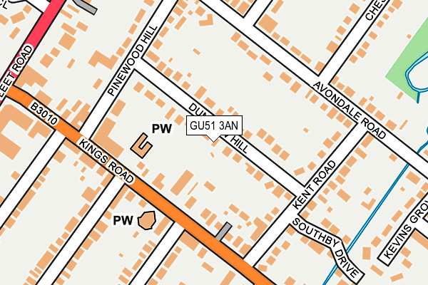 GU51 3AN map - OS OpenMap – Local (Ordnance Survey)