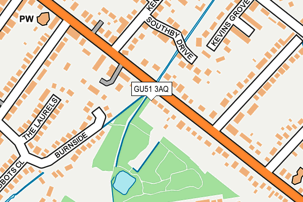 GU51 3AQ map - OS OpenMap – Local (Ordnance Survey)