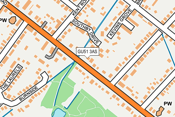 GU51 3AS map - OS OpenMap – Local (Ordnance Survey)