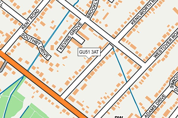 GU51 3AT map - OS OpenMap – Local (Ordnance Survey)