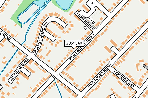 GU51 3AX map - OS OpenMap – Local (Ordnance Survey)