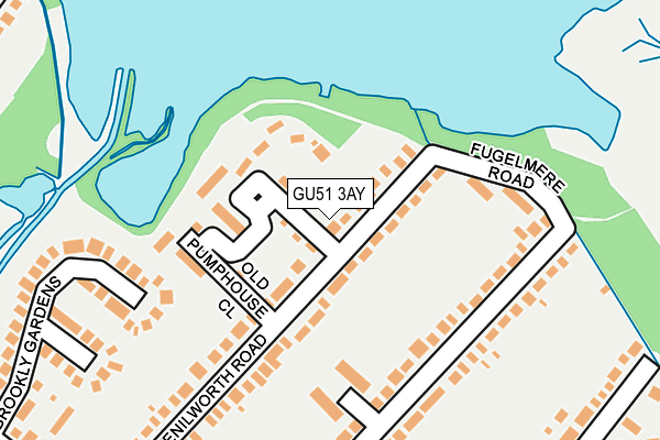 GU51 3AY map - OS OpenMap – Local (Ordnance Survey)