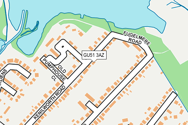 GU51 3AZ map - OS OpenMap – Local (Ordnance Survey)