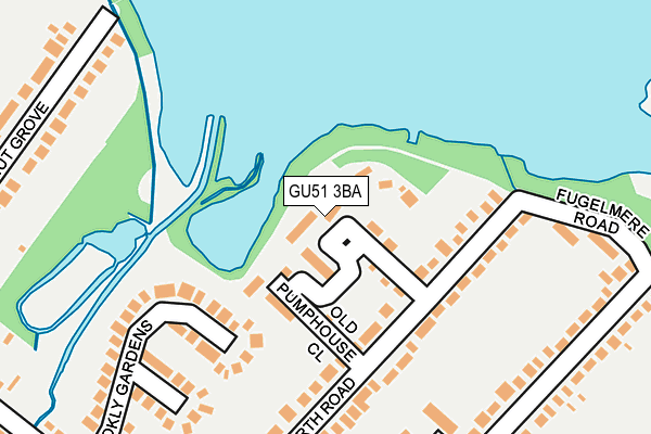 GU51 3BA map - OS OpenMap – Local (Ordnance Survey)