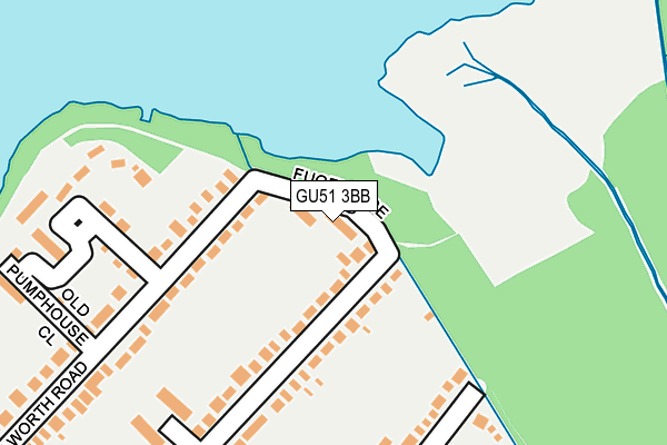 GU51 3BB map - OS OpenMap – Local (Ordnance Survey)