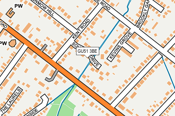 GU51 3BE map - OS OpenMap – Local (Ordnance Survey)