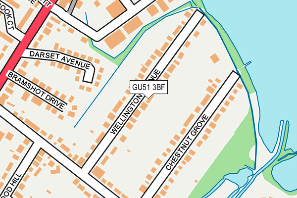 GU51 3BF map - OS OpenMap – Local (Ordnance Survey)