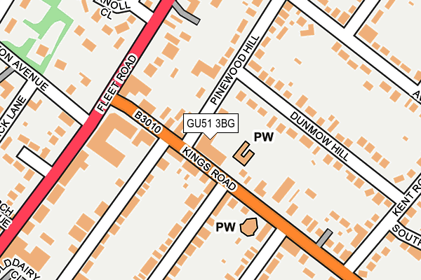 GU51 3BG map - OS OpenMap – Local (Ordnance Survey)