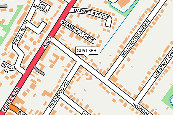GU51 3BH map - OS OpenMap – Local (Ordnance Survey)