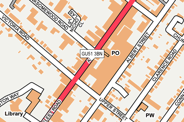GU51 3BN map - OS OpenMap – Local (Ordnance Survey)