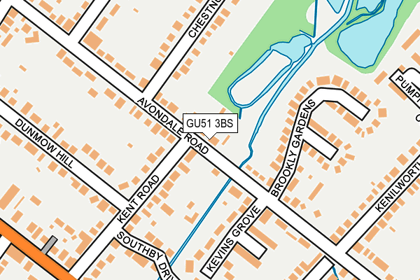 GU51 3BS map - OS OpenMap – Local (Ordnance Survey)