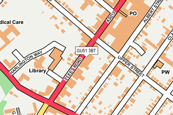 GU51 3BT map - OS OpenMap – Local (Ordnance Survey)