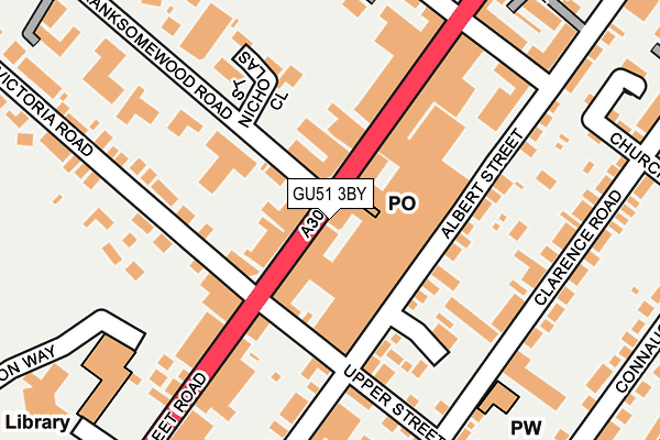 GU51 3BY map - OS OpenMap – Local (Ordnance Survey)