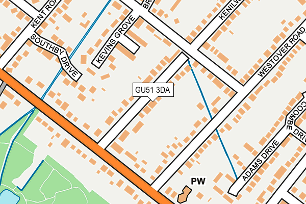 GU51 3DA map - OS OpenMap – Local (Ordnance Survey)