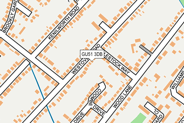 GU51 3DB map - OS OpenMap – Local (Ordnance Survey)