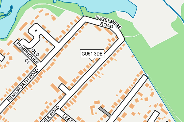 GU51 3DE map - OS OpenMap – Local (Ordnance Survey)