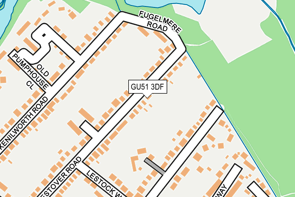 GU51 3DF map - OS OpenMap – Local (Ordnance Survey)