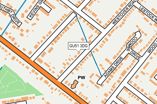 GU51 3DG map - OS OpenMap – Local (Ordnance Survey)