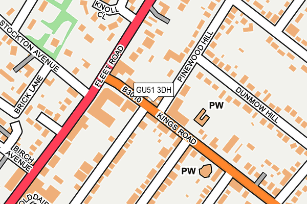 GU51 3DH map - OS OpenMap – Local (Ordnance Survey)