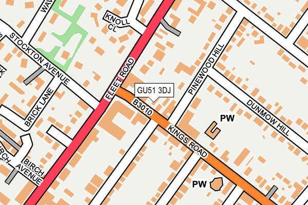 GU51 3DJ map - OS OpenMap – Local (Ordnance Survey)