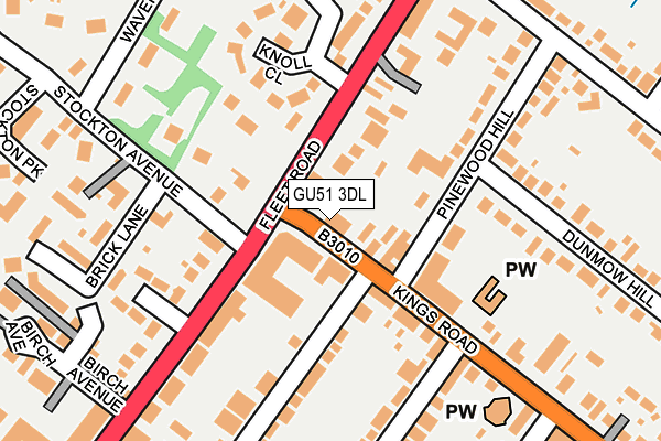 GU51 3DL map - OS OpenMap – Local (Ordnance Survey)