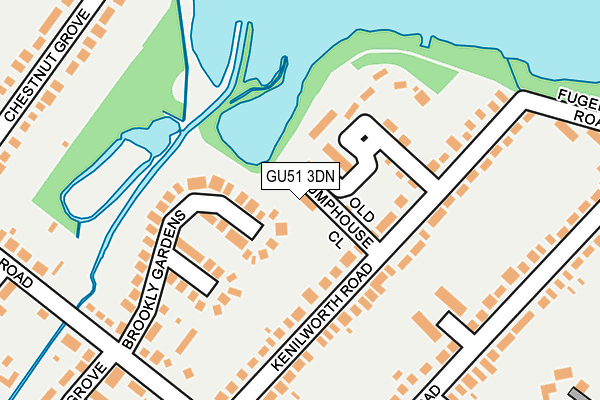 GU51 3DN map - OS OpenMap – Local (Ordnance Survey)