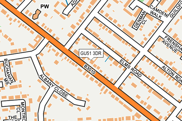 GU51 3DR map - OS OpenMap – Local (Ordnance Survey)