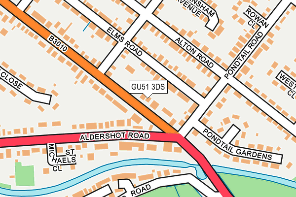 GU51 3DS map - OS OpenMap – Local (Ordnance Survey)