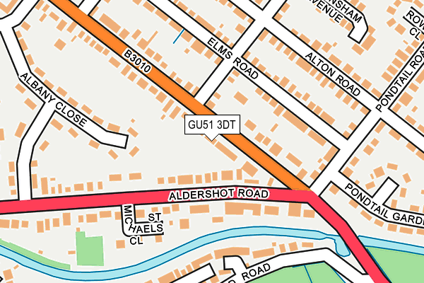 GU51 3DT map - OS OpenMap – Local (Ordnance Survey)