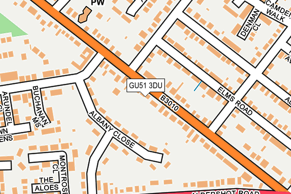 GU51 3DU map - OS OpenMap – Local (Ordnance Survey)