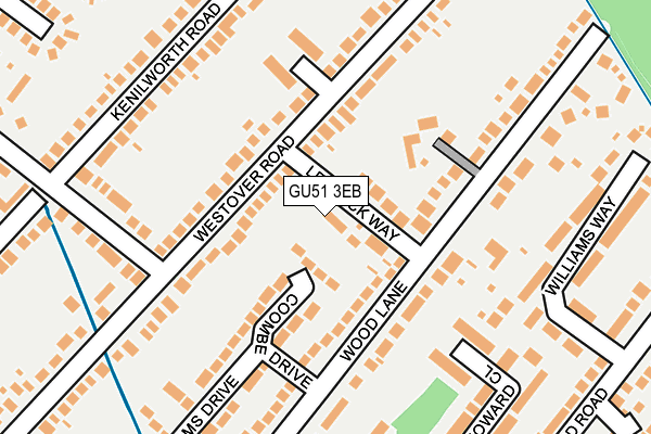 GU51 3EB map - OS OpenMap – Local (Ordnance Survey)