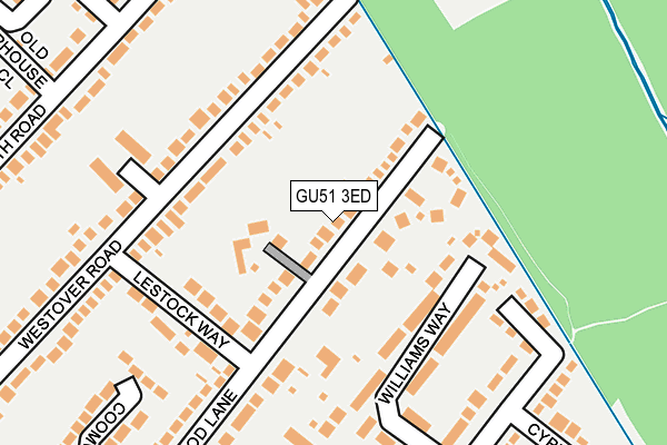 GU51 3ED map - OS OpenMap – Local (Ordnance Survey)