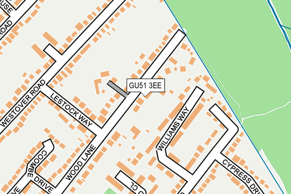 GU51 3EE map - OS OpenMap – Local (Ordnance Survey)