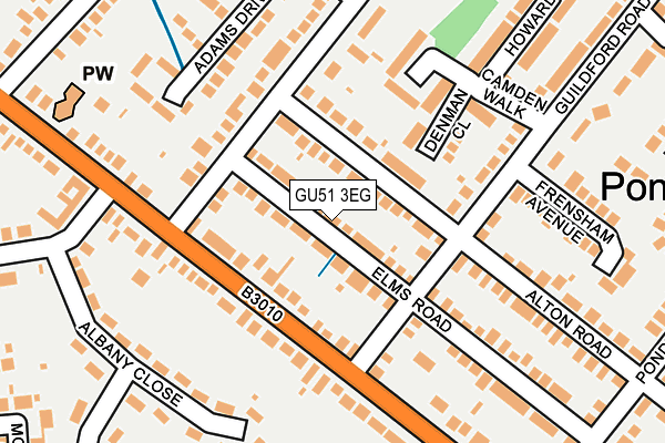 GU51 3EG map - OS OpenMap – Local (Ordnance Survey)