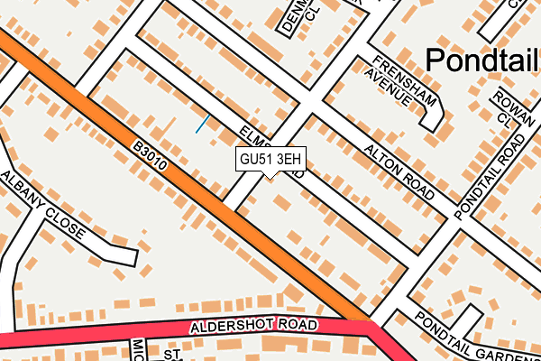 GU51 3EH map - OS OpenMap – Local (Ordnance Survey)