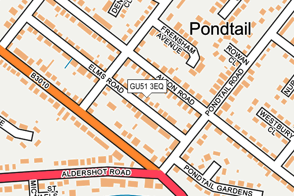 GU51 3EQ map - OS OpenMap – Local (Ordnance Survey)