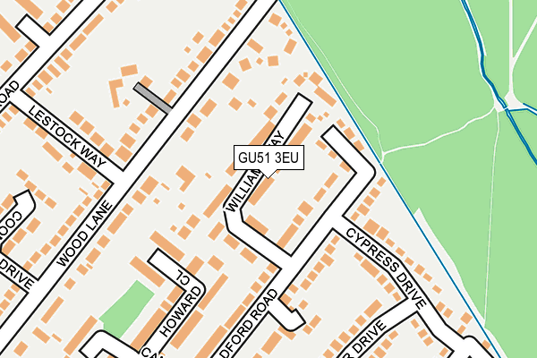 GU51 3EU map - OS OpenMap – Local (Ordnance Survey)