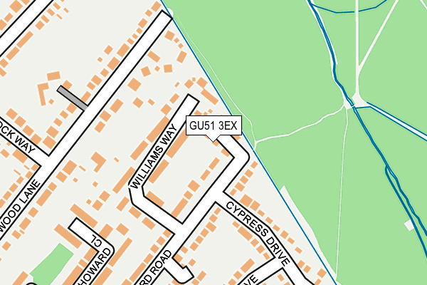 GU51 3EX map - OS OpenMap – Local (Ordnance Survey)