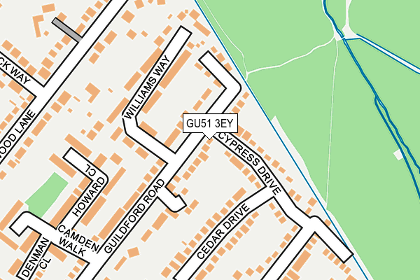GU51 3EY map - OS OpenMap – Local (Ordnance Survey)