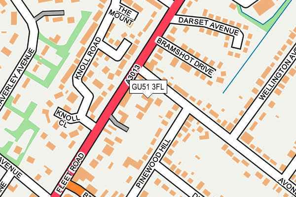 GU51 3FL map - OS OpenMap – Local (Ordnance Survey)