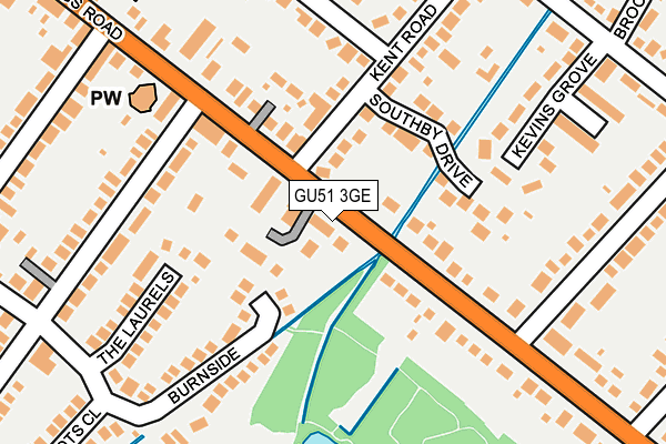 GU51 3GE map - OS OpenMap – Local (Ordnance Survey)