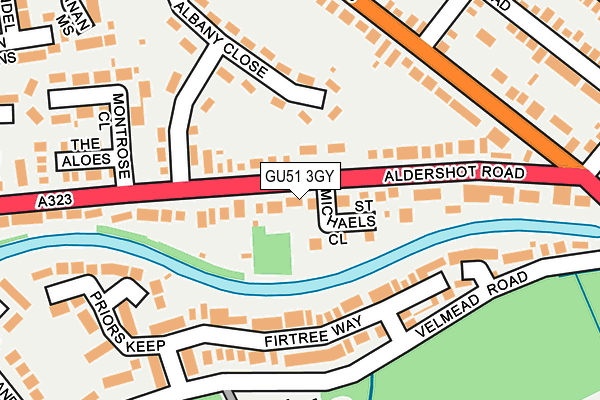GU51 3GY map - OS OpenMap – Local (Ordnance Survey)
