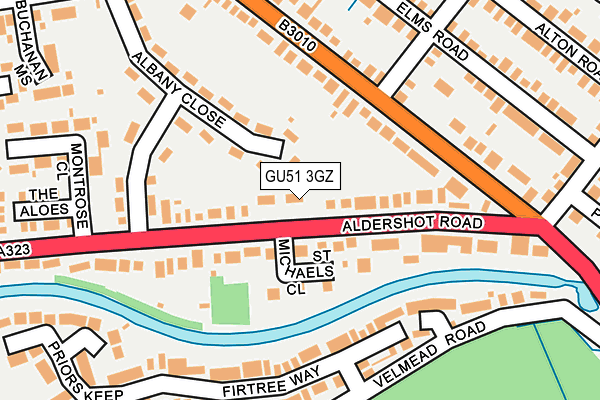 GU51 3GZ map - OS OpenMap – Local (Ordnance Survey)