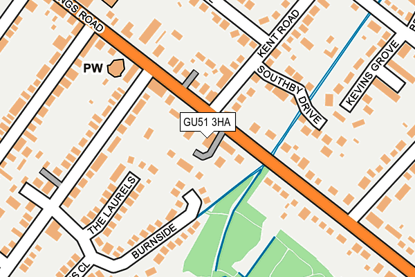 GU51 3HA map - OS OpenMap – Local (Ordnance Survey)