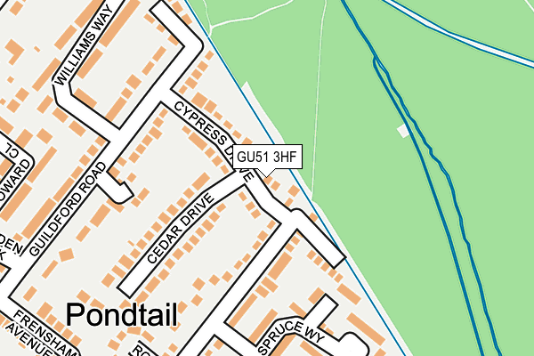 GU51 3HF map - OS OpenMap – Local (Ordnance Survey)