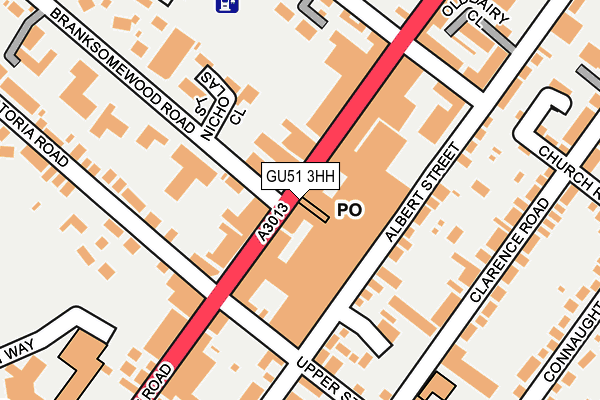 GU51 3HH map - OS OpenMap – Local (Ordnance Survey)